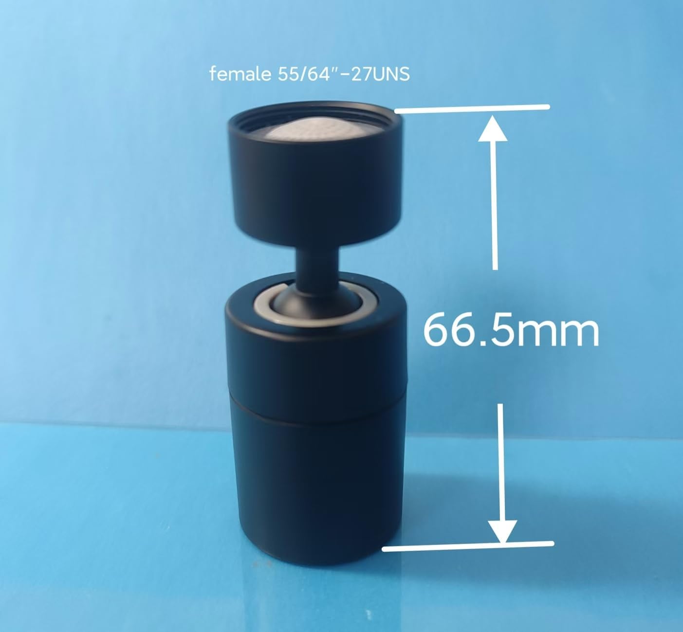 Rotating Faucet Aerator Extender,Nozzle Faucet Adapters, Universal Splash Filter Kitchen Tap Extension, Kitchen and Bathroom Sink Tap Head (Matte Black 80°)
