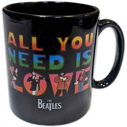 Rock Off officially licensed products The Beatles Yellow Submarine All You Need Is Love Mug Size One Size - Les Beatles, Paul McCartney, John Lennon, RIngo Starr, George Harrison Rock Off officially licensed products The Beatles Yellow Submarine All You Need Is Love Mug Size One Size
