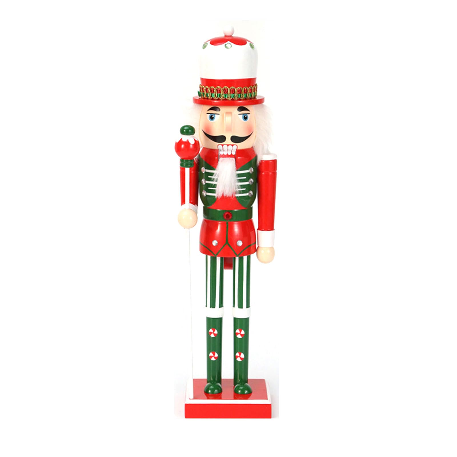 Kalttoy Three Dimensional Lo Christmas Ornaments Wooden Nutcrackers Standing Decorations For Christmas Tree Figures Puppet Gift Nutcrackers Decoration