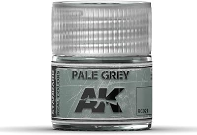 AK Interactive Real Color Standard Shop Paint Line 10ml - RC001-> RC022/ RC503 -> 508 Color: Pale Grey - RC021