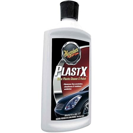 Meguiars PlastX Car Headlight & Clear Plastic Cleaner / Polish Kit