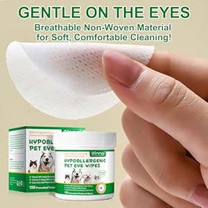 Eyes Wipes for Dogs & Cats - Coconut Oil Pet Cleaning Grooming Deodorizing Wipes for Eyes, Wrinkle, Face, Eye Care for Dogs and Cats,Cat and Dog Wipes Formulated to Remove Eye Debris - 150p Eyes Wipes for Dogs & Cats – Coconut Oil Pet Cleaning Grooming Deodorizing Wipes for Eyes, Wrinkle, Face, Eye Care for Dogs and Cats,Cat and Dog Wipes Formulated to Remove Eye Debris – 150p