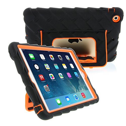 Apple iPad mini iPad mini Retina iPad mini 3 Hideaway with Stand Orange Gumdrop Cases Silicone Rugged Shock Absorbing Protective Dual Layer Cover Case