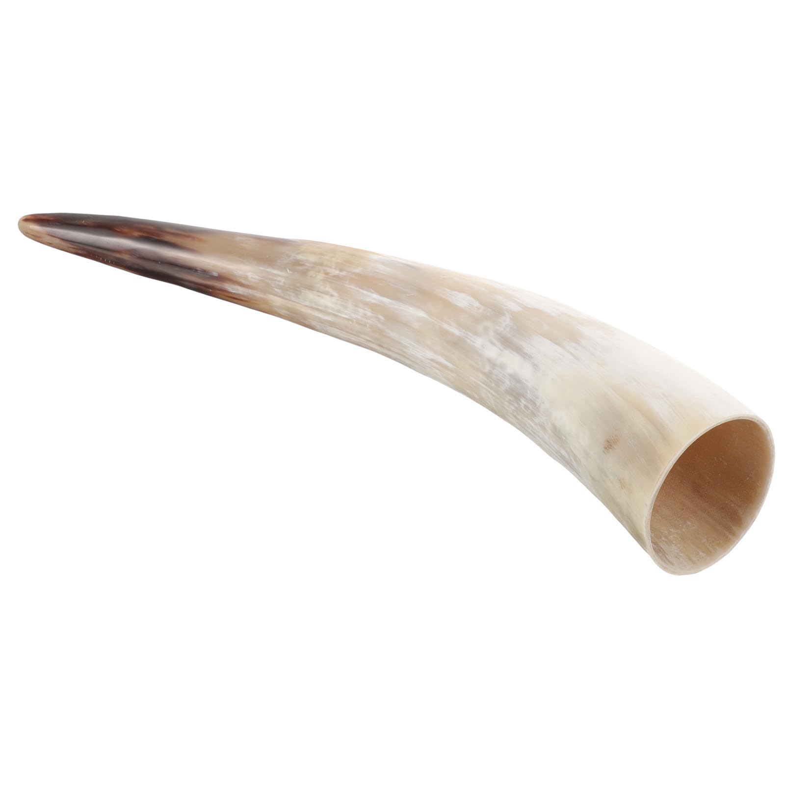 Vase en corne de taureau beige fait main : une pièce unique d'artisanat d'art