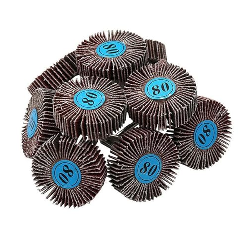 Lot de 20 disques à lamelles abrasifs pour perceuse sans fil Dremel - Grain 80