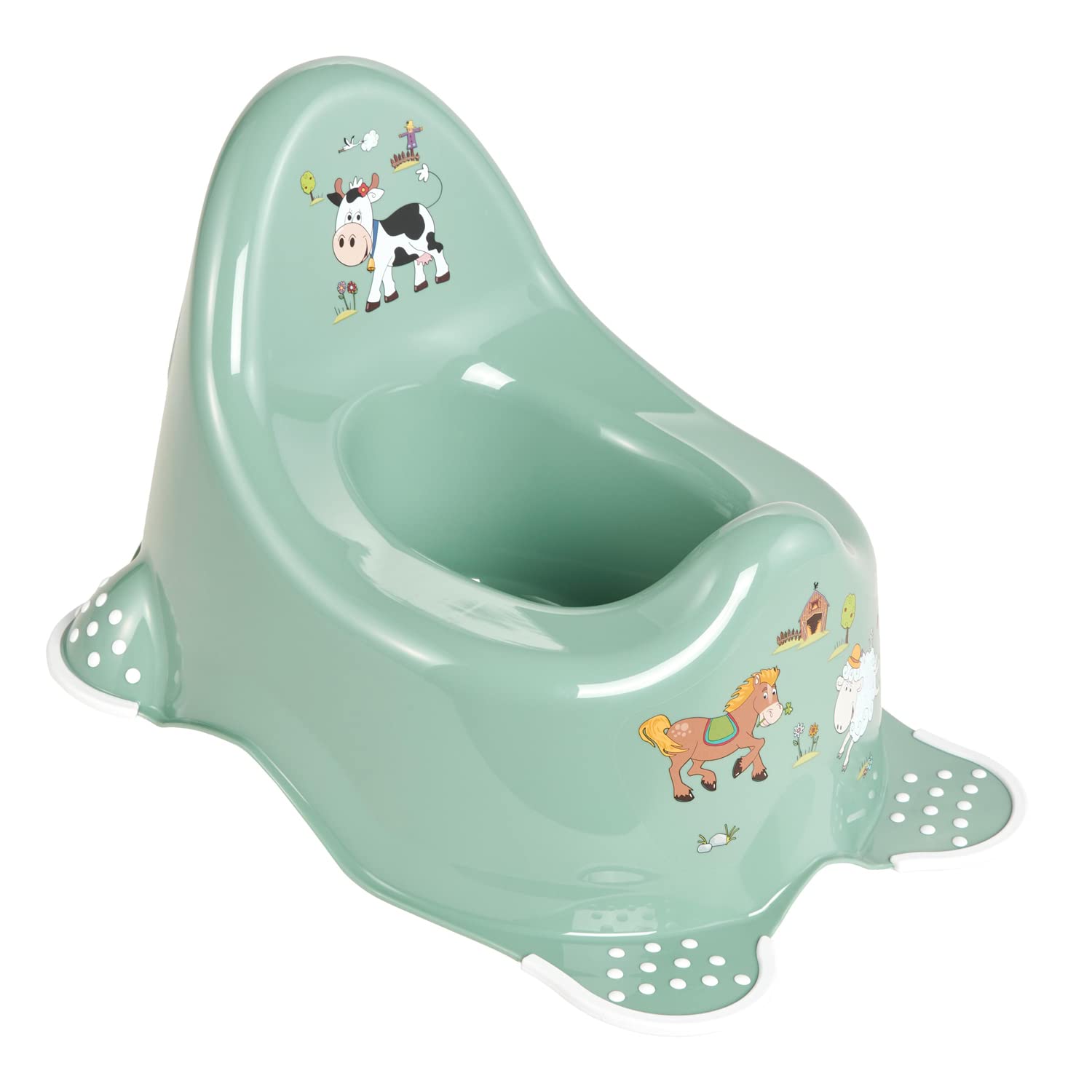 keeeper Funny Farm Baby Potty, For Toddlers From Approx. 18 Months To Approx. 3 Years, Anti-Slip, Adam, Nordic Green