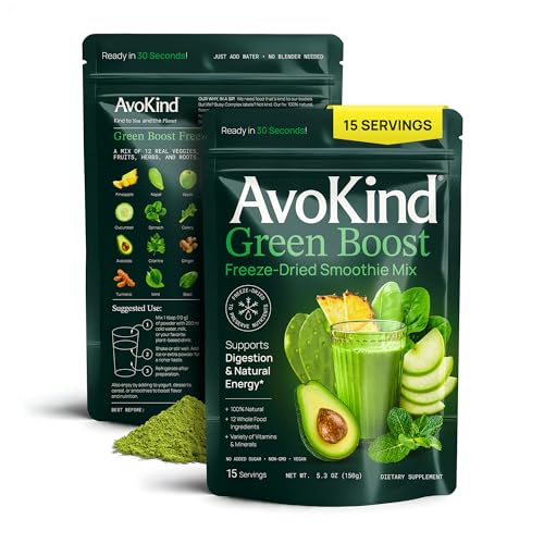 AvoKind Green Smoothie Mix, Freeze-Dried Whole Food Greens Powder - image 1