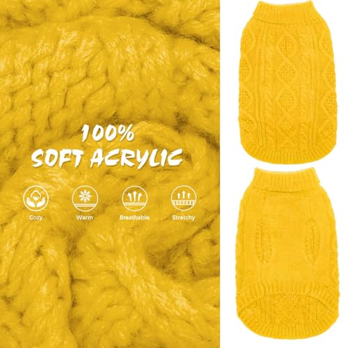 Image of BINGPET Dog Sweater for Medium Large Dogs, Turtleneck Knitted Clothes