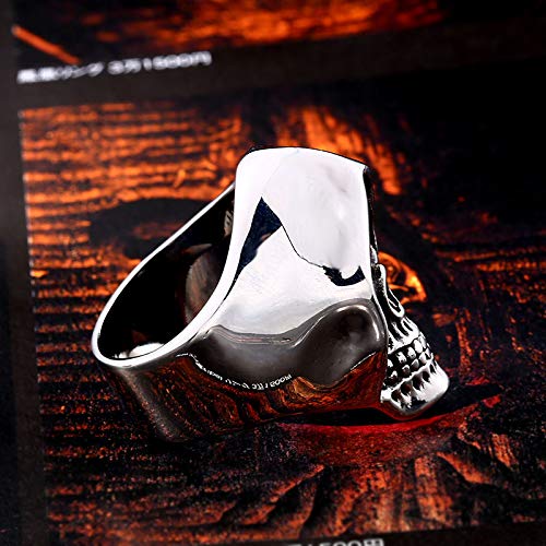 Image of Genuine Stainless Steel Ring Jewelry for Men Fashion Punk Biker Skull Rings