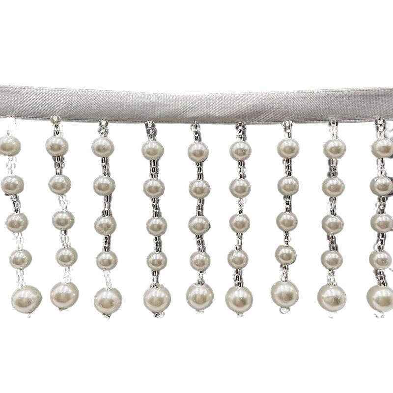 Ruban de garniture à franges perlées de 10 mètres