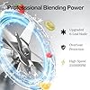 CRANDDI Commercial Blender, 2200W Countertop Blenders with Removable Shield, Quiet Smoothie Blender for Shakes and Ice Crushing, 52oz, 38000 RPM Professional Blenders for Kitchen, K80 (Black)