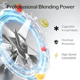 CRANDDI Commercial Blender, 2200W Countertop Blenders with Removable Shield, Quiet Smoothie Blender for Shakes and Ice Crushing, 52oz, 38000 RPM Professional Blenders for Kitchen, K80 (Black)