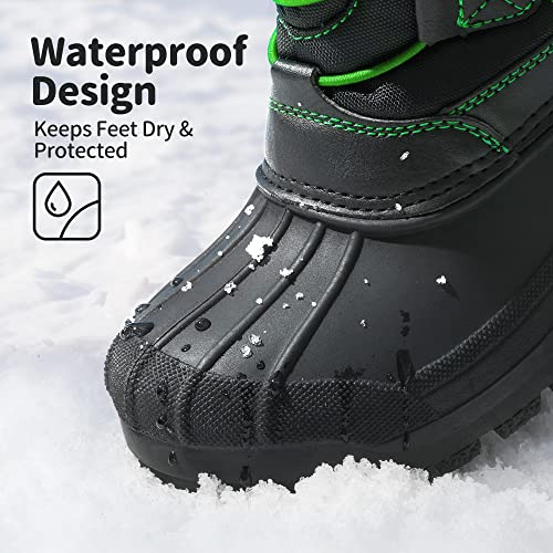 DREAM PAIRS Boys Girls Snow Boots Waterproof Outdoor Warm Cozy Anti-Slip Mid Calf Faux Fur Lining Winter Shoes for Little/Big Kids2