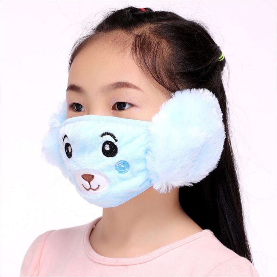 CHACKO Kids Girls and Boys Warm Winter Face Mask with Plush Ear Muffs Covers, Blue color, (3 Years to 10 Years) for Autumn Winter (Set of 1 piece) (B0BFNK3MP1) Amazon Price History, Amazon Price Tracker
