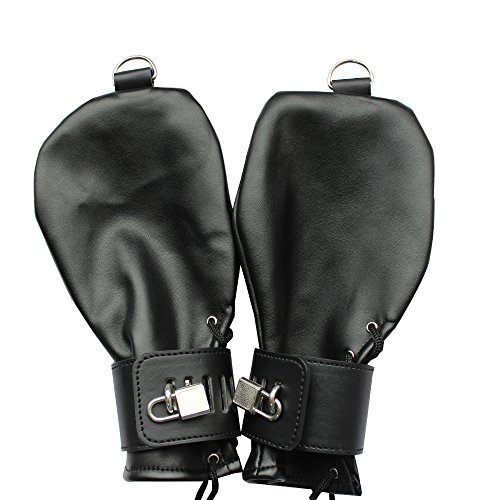 iEFiEL Soft Lacing Mittens Lockable Wrist Cuffs Restraints Gloves