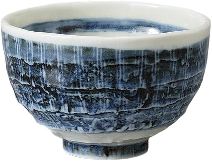 Ale-net Ippuku Bowl, Tea Cup, 4.0 x 2.6 inches (10.2 x 6.6 cm), Scraped Tokusa Yururi Bowl, Matcha Bowl, Cafe Bowl, Mino Ware, Made in Japan