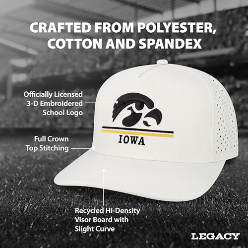 Gorra Legacy NCAA Oficial Iowa Hawkeyes Blanca miniatura 3