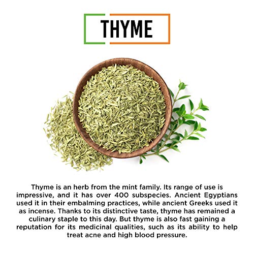 Image of Chef Urbano Thyme 50 g | 100% Natural | Premium Herbs and Spices | Flakes /Leaves | Glass Bottle