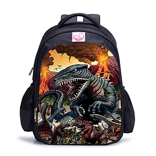 Sac à dos d'école dinosaure 16 pouces - Sac à dos de voyage imprimé 3D homme femme enfant