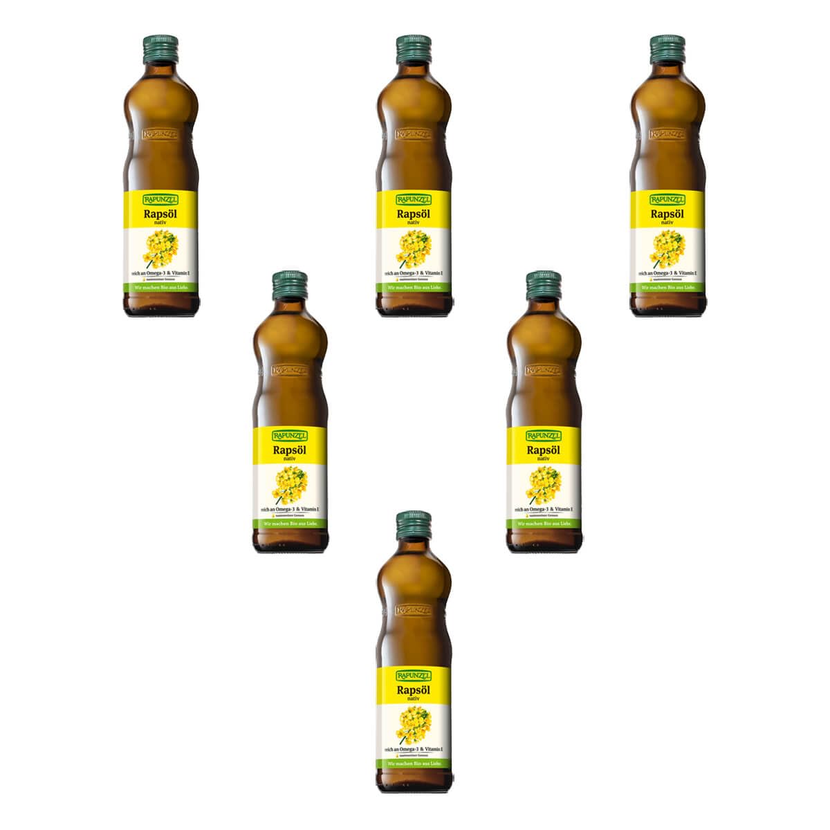 Rapunzel - Rapsöl nativ - 0,5 l - 6er Pack