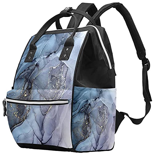 Bolsa de pañales multifunción para mamá y papá con patrón de muestra de hojas de arce