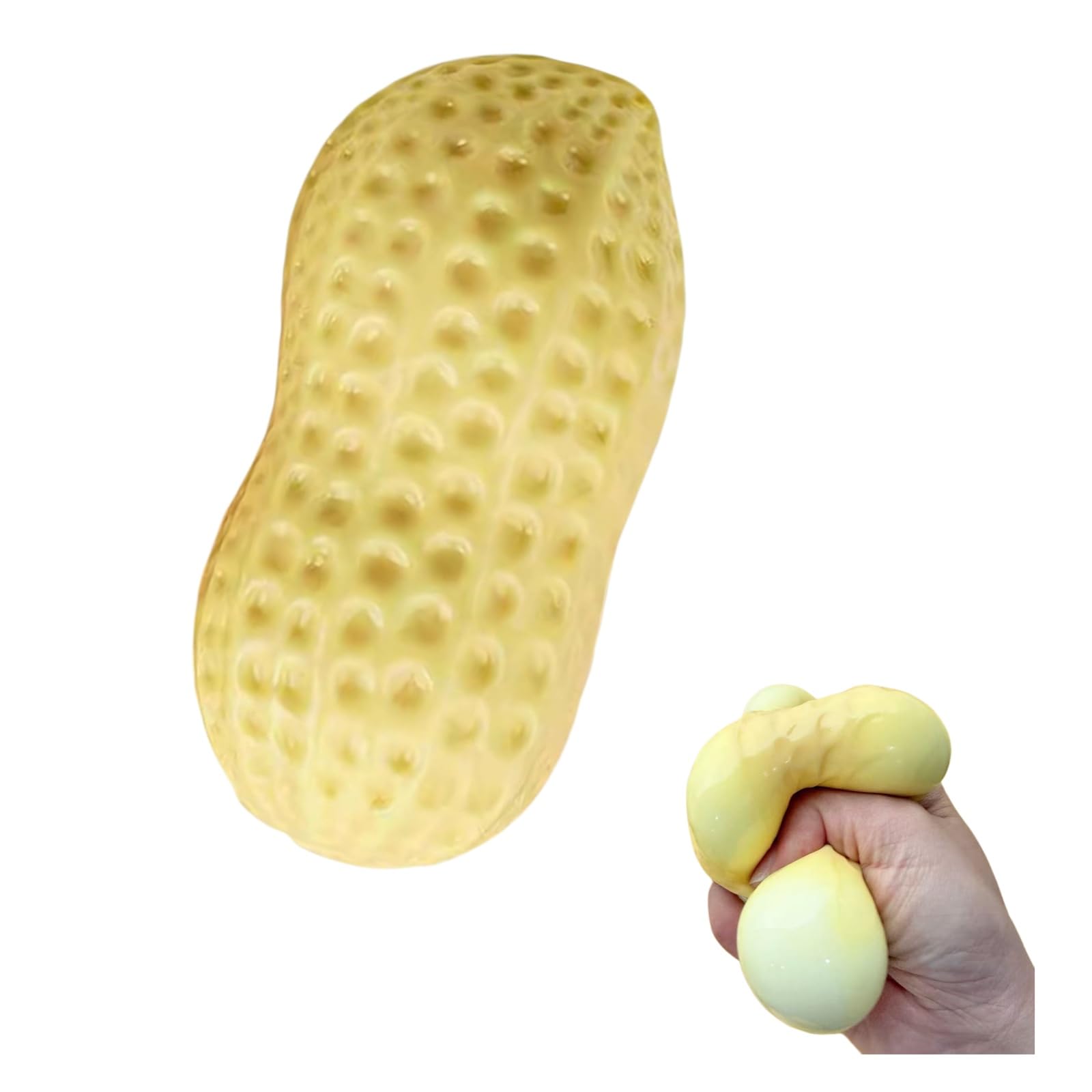 Peanut Squishy, 11cm Stress Ball Soft Squeeze Stress Relief Balls Fidget Cute Peanut Shape Novelty Slow Rise Soft Realistic Stress Reliever Toy