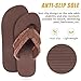 GRPSKCOS Boys Flip Flops Sandals Water Park Summer Beach Swim Pool Shoes for Kids Indoor and Outdoor (01 Brown, 12 Little Kid)