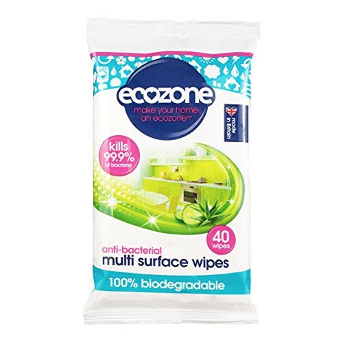Ecozone Anti-Bacterial Multi Surface Biodegradable Wipes 40 per pack