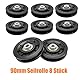 Umlenkrolle 90mm 8 Stück, Nylon Seilrolle Universallager Riemenscheibe, DIY Schwarz Ersatzteil Drahtseilrolle für Gym Fitnessgeräte Kabelmaschine