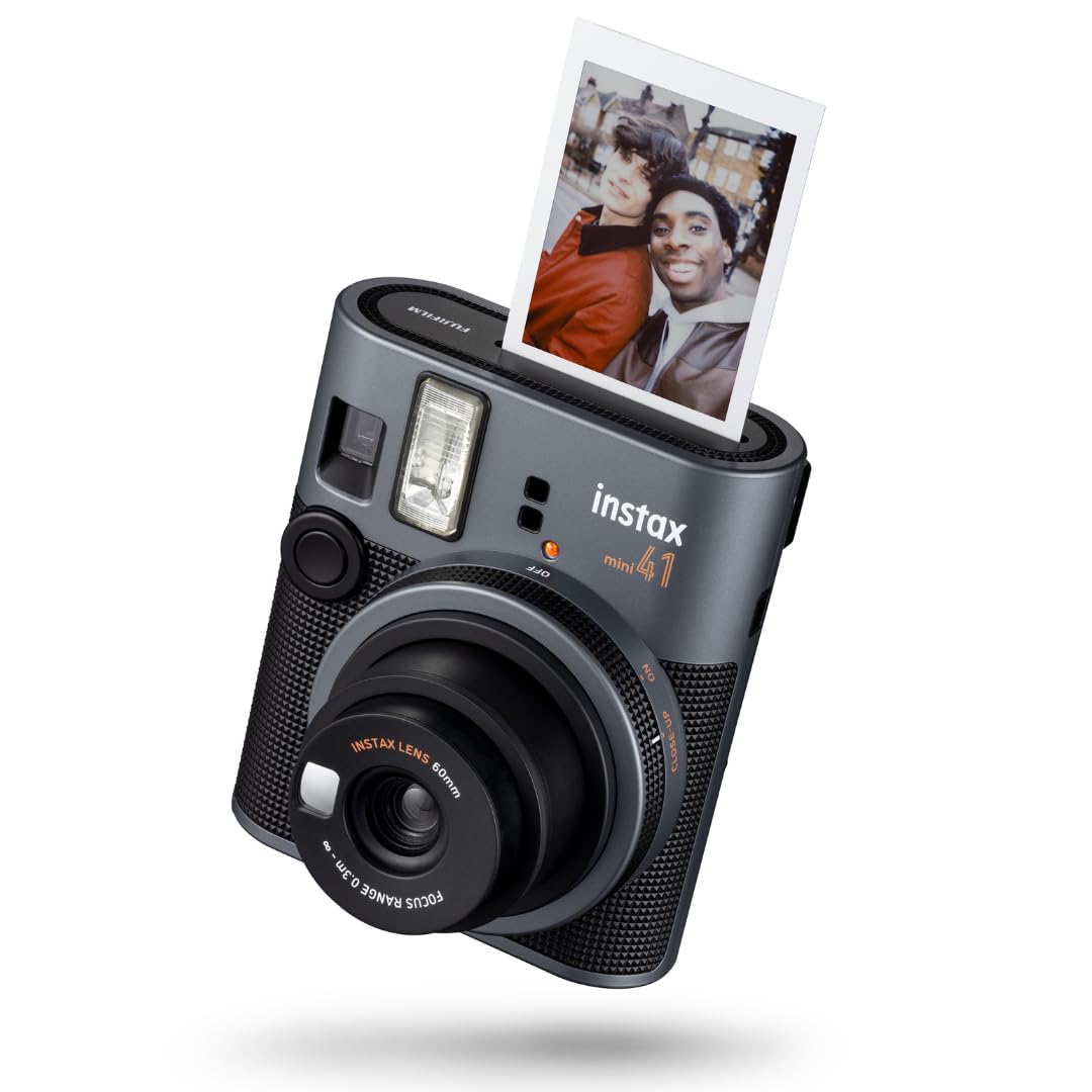 FUJIFILM Mini 41 Instant Film Camera Bundle – Instant Photo Camera with Fujifilm Mini Film (20 Sheets), Photo Album, Batteries, Cleaning Cloth & Accessories – Great Gift for Kids, Teens & Beginners