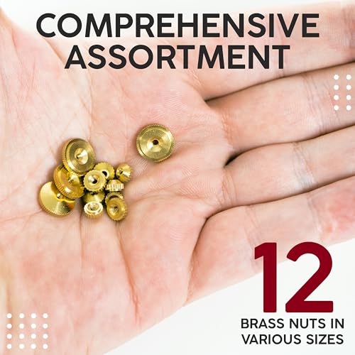 12 Pcs Brass Clock Hand Nut Assortment, Replacement for Clock Hand, Grandfather Wall Mantel Clock - Thumbnail 4