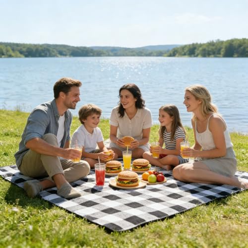 Couverture de plage extérieure imperméable pliable et grand plaid de parc - 6