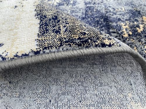 Image of 5 x 7 Feet Modern Carpet for Living Room | Non-Fade Soft Floor Rug for Hall & Bedroom | Easy Clean & Non-Slip Backing