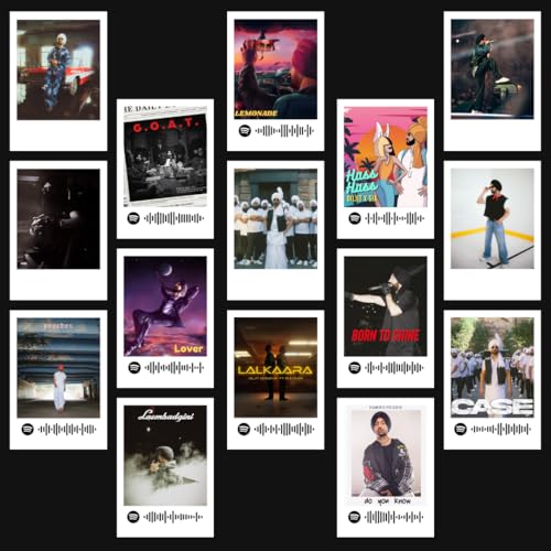 Image of Diljit Dosanjh Polaroids Mini Posters Kit (Set of 15) | Punjabi Singer Diljit Dosanjh Collage Kit Polaroid Size (8 x 6 cm) Posters for Phone Accessories, Bedroom, Office, Living room (Diljit Dosanjh)