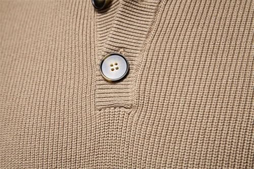 Men's Knit Pullover, Half-Zip, Loose, Relaxed, Loose, Relaxed Long-Sleeve4