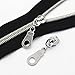 YaHoGa 50PCS #5 Silver Pulls for Nylon Coil Zippers Shiny Silver Zipper Sliders for Luggages Purses Bags Bulk(Shiny Silver)