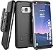 Galaxy S8 Plus Belt Clip Holster Case (secure-fit) DuraClip Combo by Encased (Samsung S8+) (Smooth Black)