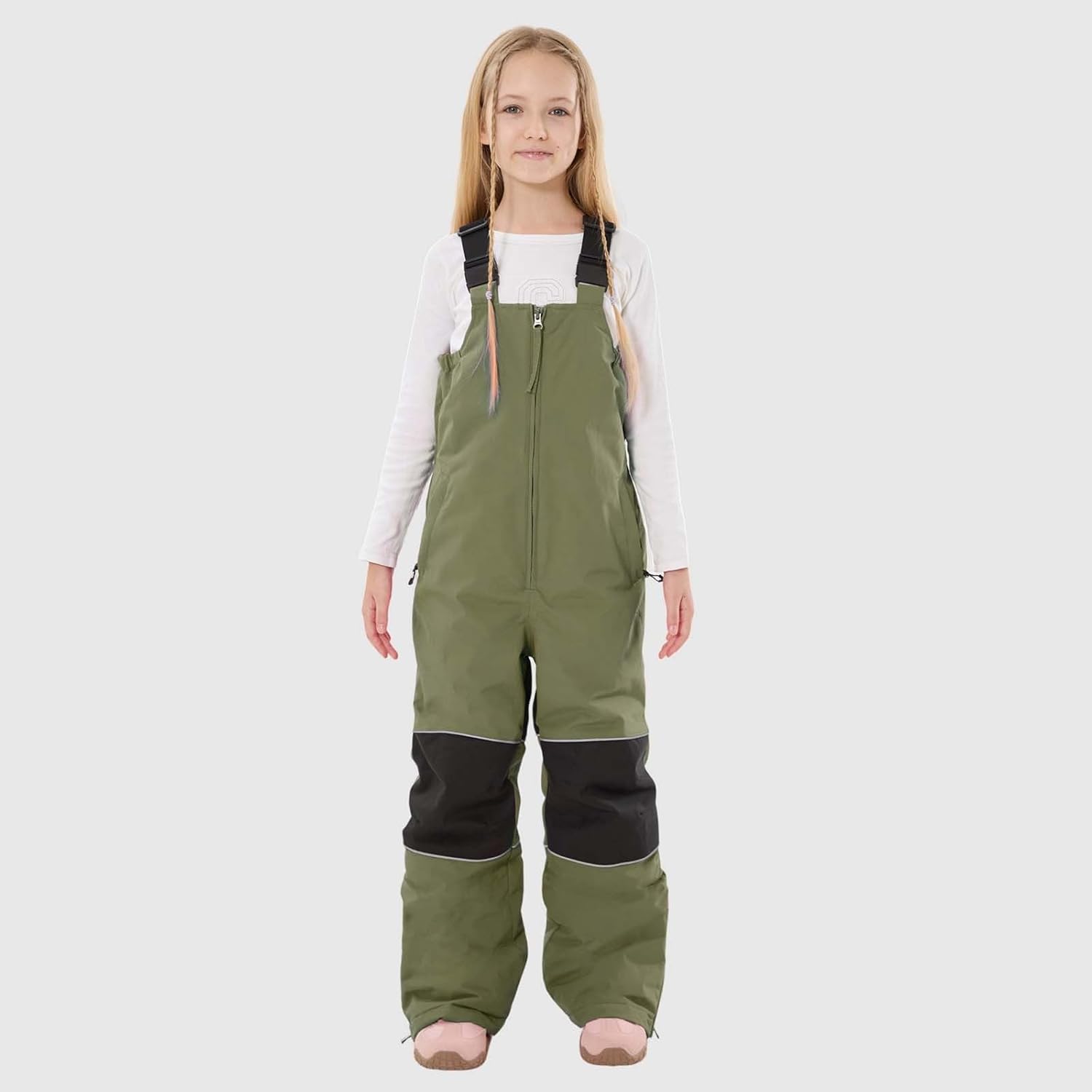 Insulated Snow Bibs for Girls Boys,Unisex Warm Snow Bib Overalls Snowboard Pants Waterproof Ski Pants