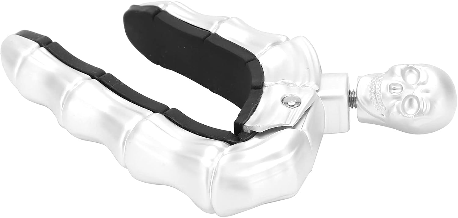 ギターカポ スカルエレキギターアクセサリーカポはマンドリンのピッチ亜鉛合金をすばやく変更します 銀 ネット限定 ギターカポ スカルエレキギターアクセサリーカポはマンドリンのピッチ亜鉛合金をすばやく変更します 銀 ネット限定