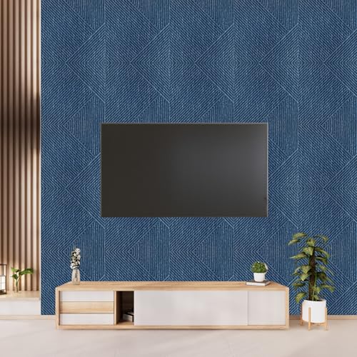 Image of Kayra Decor 3D Self Adhesive Wall Panel Electric Blue TP 106 Design Pack of 12 Covers 32.34 Sq. Ft.TP106