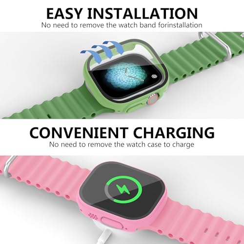 Image of 20 Pack Case for Apple Watch Ultra 3 /Ultra 2 /Ultra 49mm with Tempered Glass Screen Protector, Shockproof Hard PC Protective Cover, All-Around Bumper Compatible with iWatch Ultra 3 /2 /1 49mm