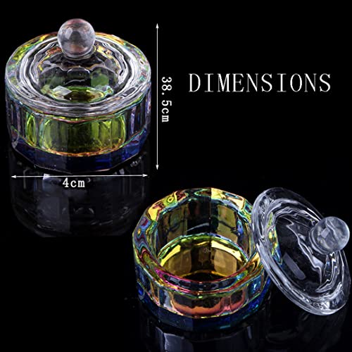 2 Pzas Multicolor Dappen Dish Nail Art con Tapa miniatura 6