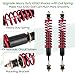 10L0L EZGO Golf Cart Front & Rear Shock Absorber Kit with Heavy Duty Coil Springs for TXT & Medalist 1994+ Gas/Electric, Replaces 70928-G01 76418-G01(Red, 2 Pack)