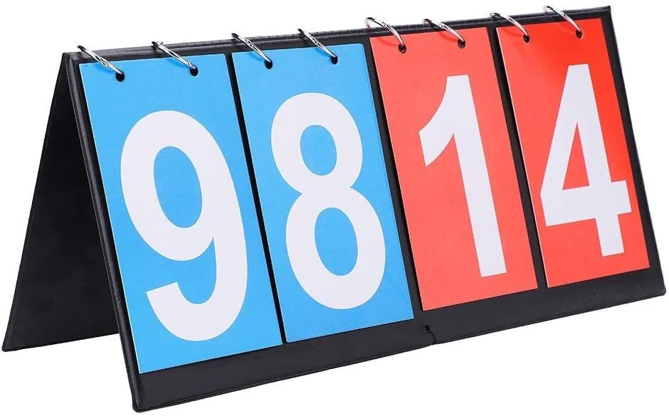 Marcador portátil para deportes 4 dígitos rojo y azul miniatura 4