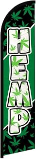 Hemp Windless Banner Flag - Great for Tobacco Stores, Smoke Shops, Carnival, Fair Events and Businnesses