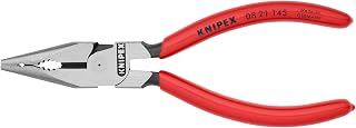 KNIPEX Tools - Needle-Nose Combination Pliers (0821145SBA), Red