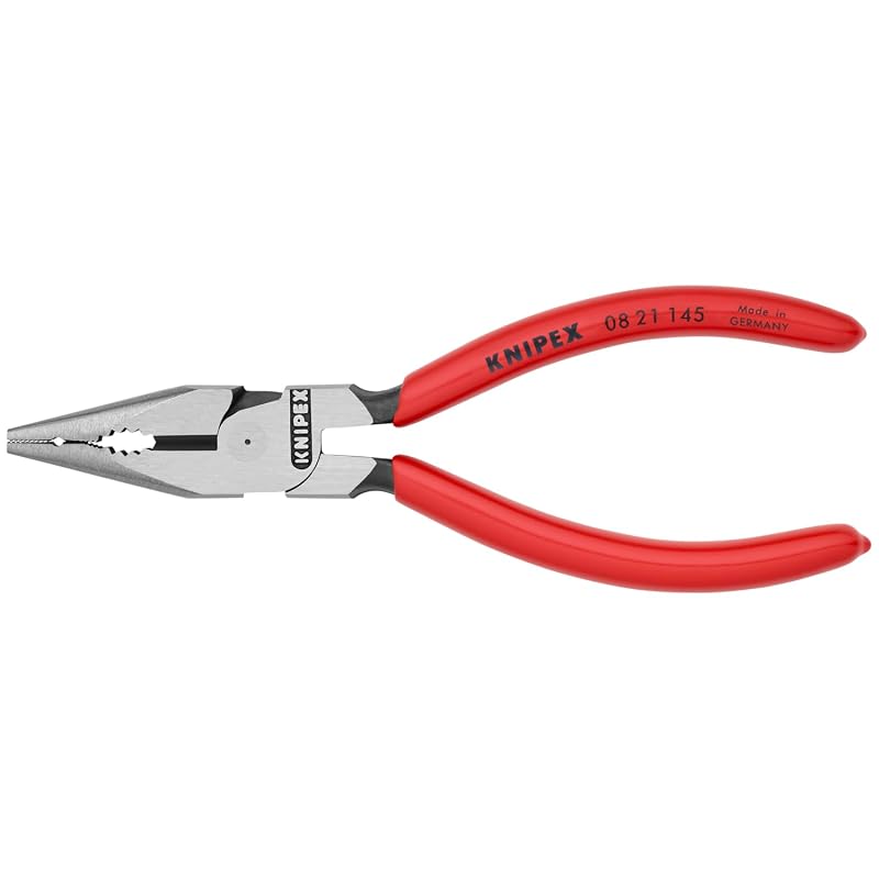 Alicate de Bico Meia-Cana para Combinação KNIPEX 08 21 145 SBA, Vermelho