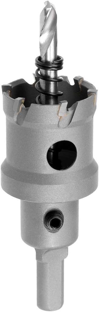 32mm TCT Hole Saw, 1-1/4” Cutting Diameter Tungsten Carbide Tipped Hole Cutter Opener, for Stainless Steel Metal Plate Aluminum