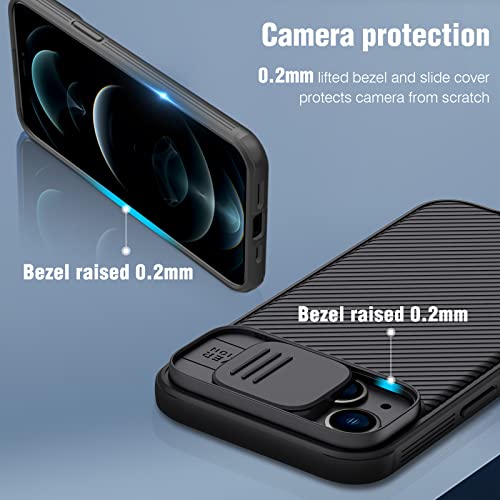 Image of Nillkin for iPhone 14 Plus Case, Slide Camera Cover Case for iPhone 14 Plus Lens Protection[Anti-Scratch Hard PC and TPU] Slim Shockproof Case Protective Phone Case for iPhone 14 Plus 6.7'' Black