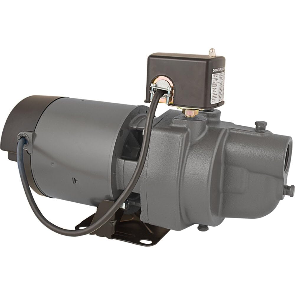 Star ES05S 1/2 HP Cast Iron Shallow Well Jet Pump - Made in the USA with a Majority of U.S. Content